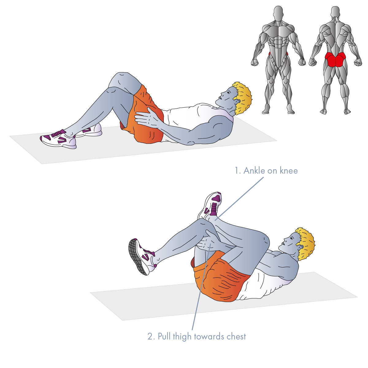 Ankle On Knee Piriformis Stretch