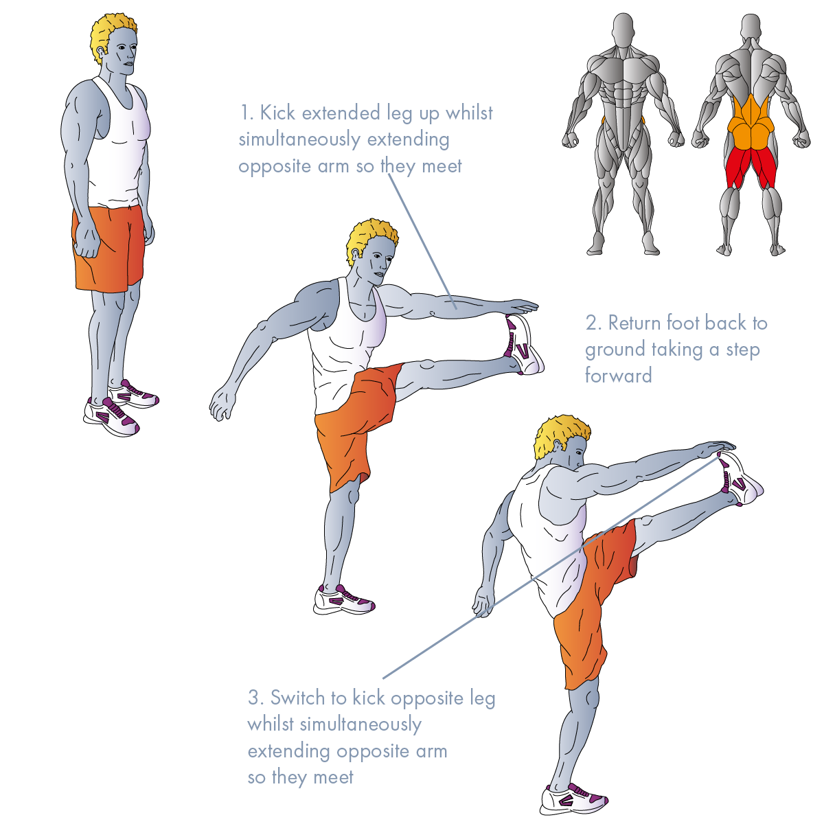 High step online march exercise