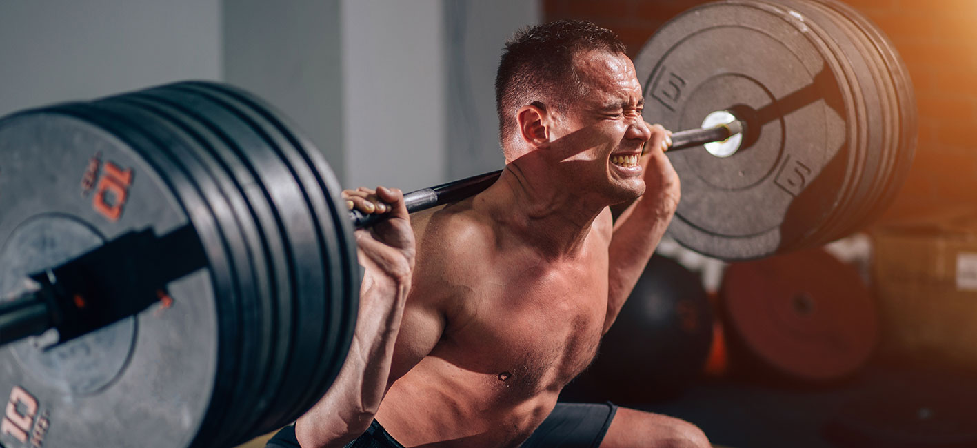 Man squatting